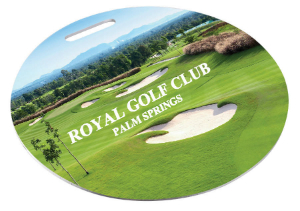 3.5" Semi-Gloss White Unisub Aluminum Round 2-Sided Bag Tag