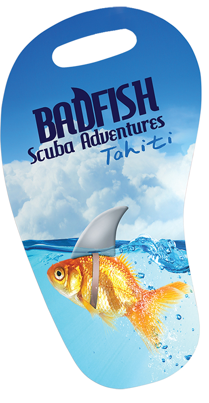2.25" x 4" Semi-Gloss White Unisub Aluminum Flip Flop 2-Sided Bag Tag