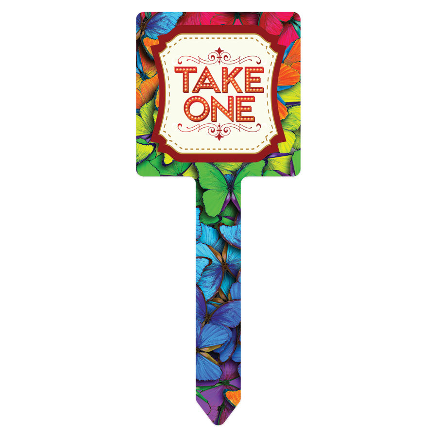 2.75" x 7" Gloss White Unisub Square Garden Stake