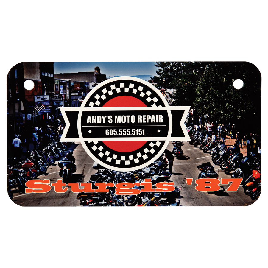 7" x 4" x .025" White Sublimatable UVSub Aluminum Motorcycle License Plate