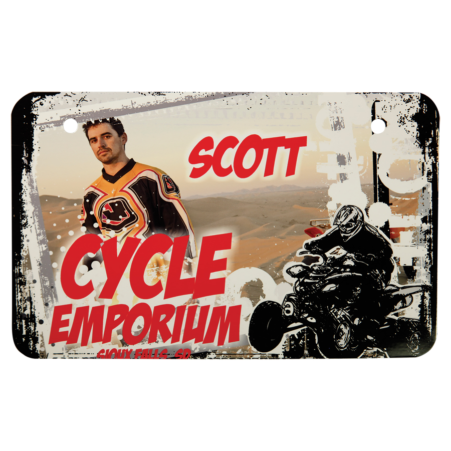 8" x 5" x .025" White Sublimatable UVSub Aluminum ATV License Plate