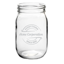 Deep Etched or Lasered 16 oz Drinking Jar / Mason Jar