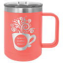Polar Camel 15 oz. Coral Vacuum Insulated Mug with Slider Lid