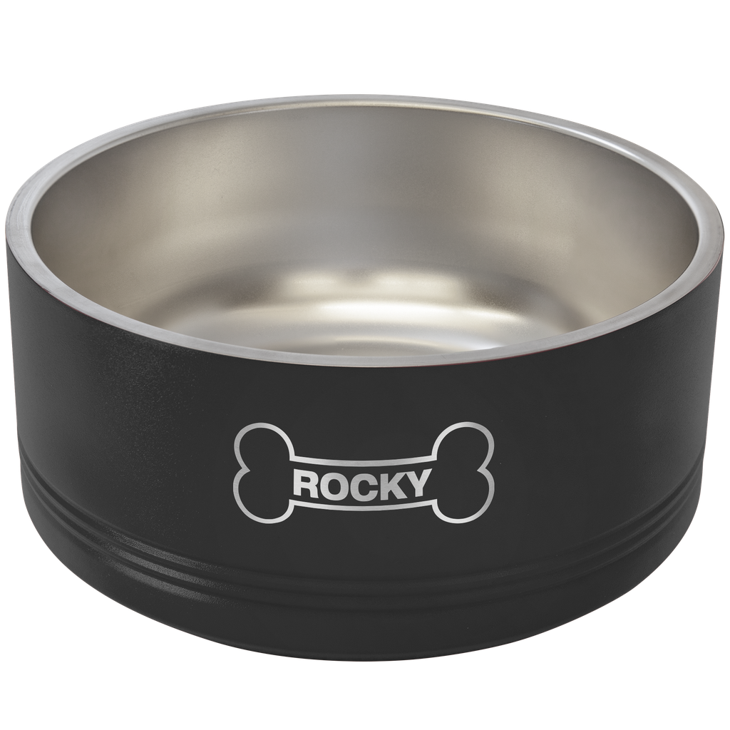 Polar Camel 64 oz. Black Pet Bowl