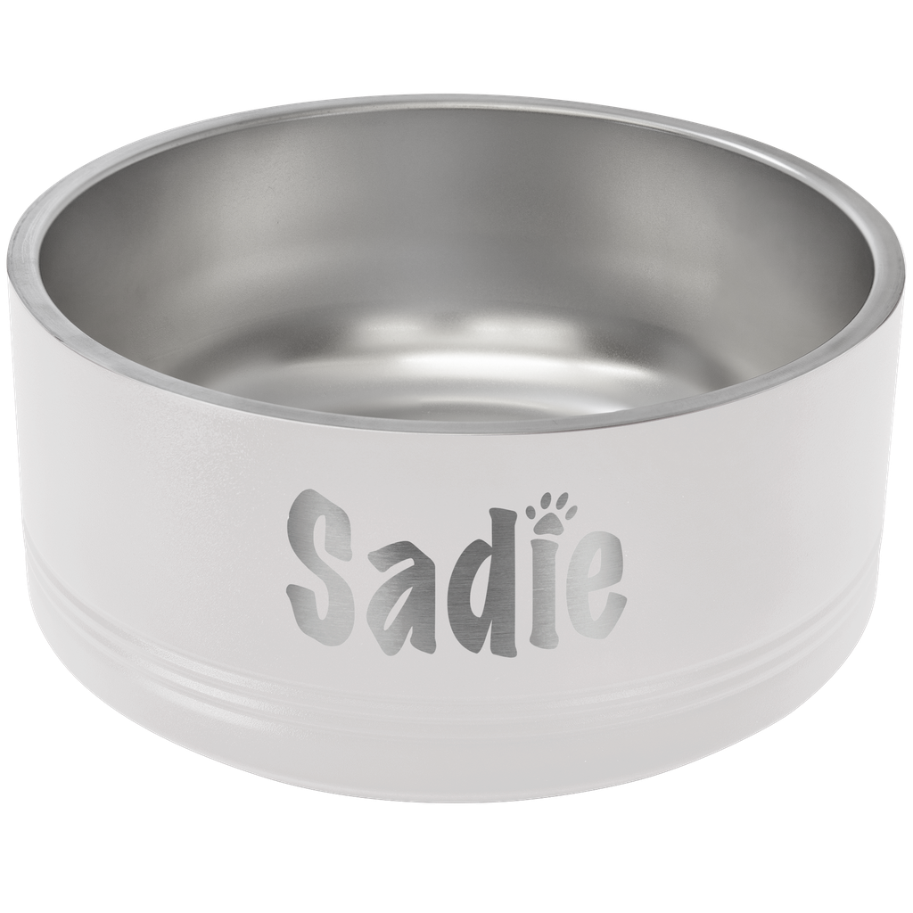 Polar Camel 64 oz. White Pet Bowl
