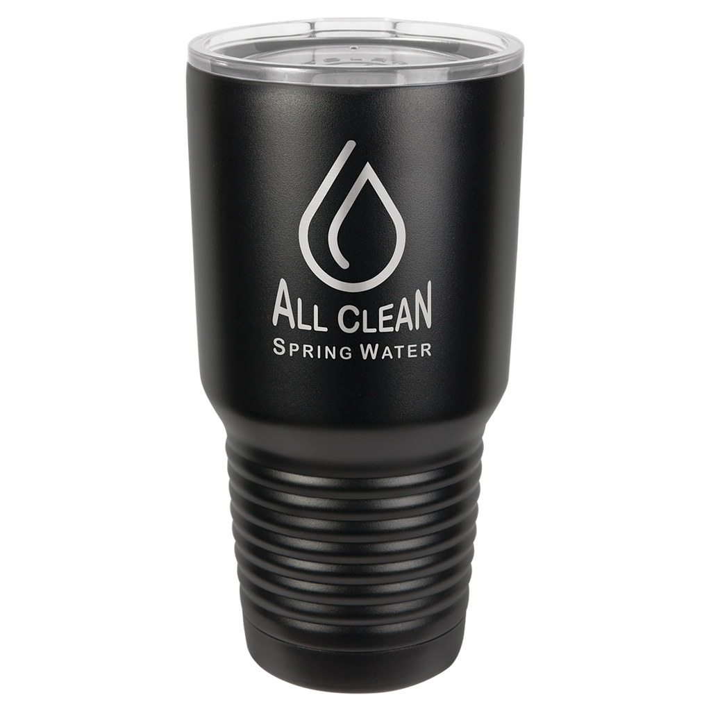 Polar Camel 30 oz. Black Ringneck Vacuum Insulated Tumbler w/Lid, no Silver Ring
