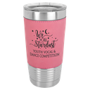 20 oz. Pink Laserable Leatherette Polar Camel Tumbler with Clear Lid