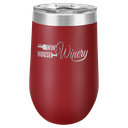 Polar Camel 16 oz. Maroon Vacuum Insulated Stemless Tumbler w/Lid