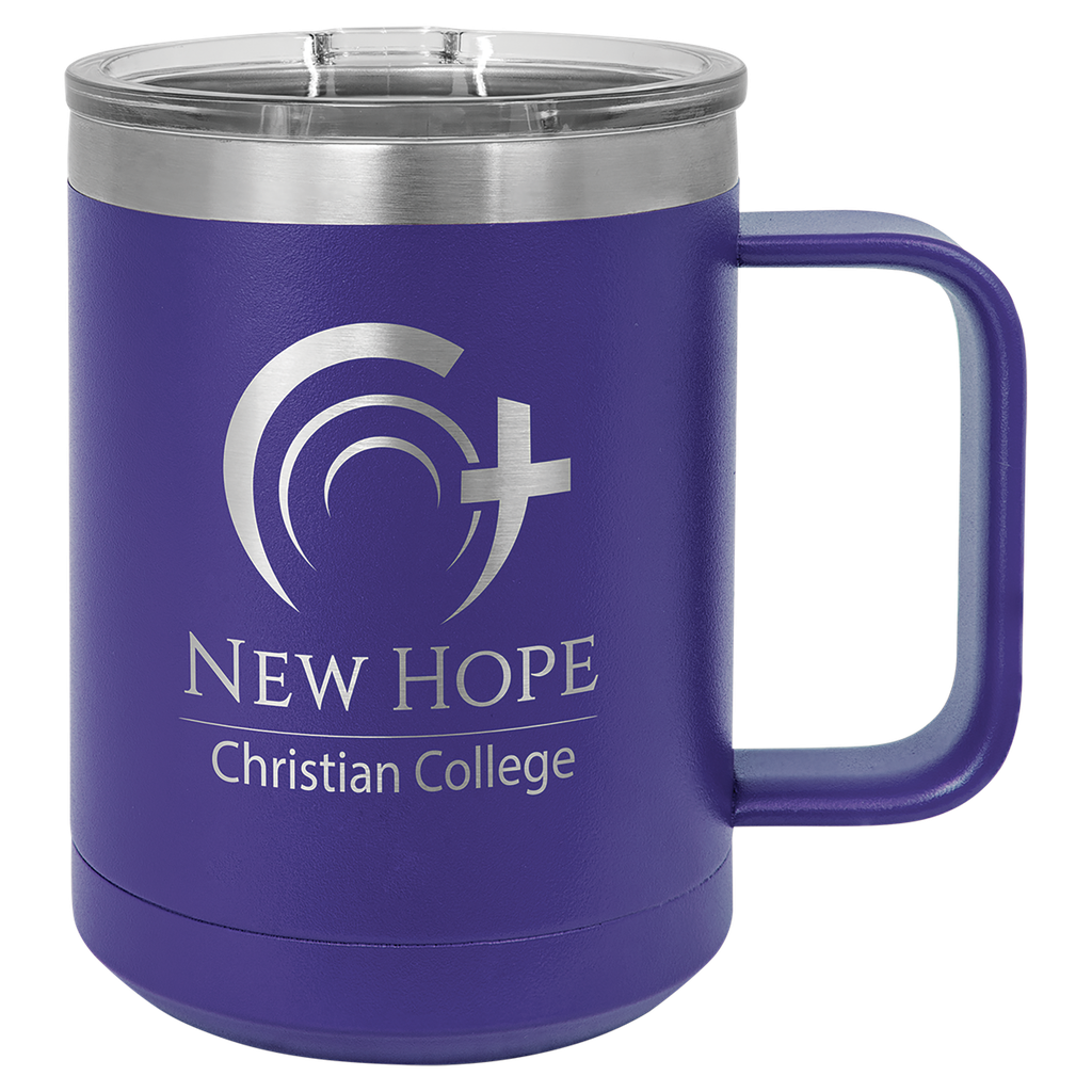 Polar Camel 15 oz. Purple Vacuum Insulated Mug with Slider Lid