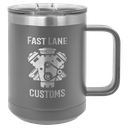 Polar Camel 15 oz. Dark Gray Vacuum Insulated Mug with Slider Lid