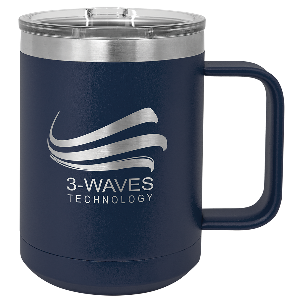Polar Camel 15 oz. Navy Blue Vacuum Insulated Mug with Slider Lid