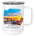 Sublimatable Polar Camel 15 oz. White Vacuum Insulated Mug w/Slider Lid