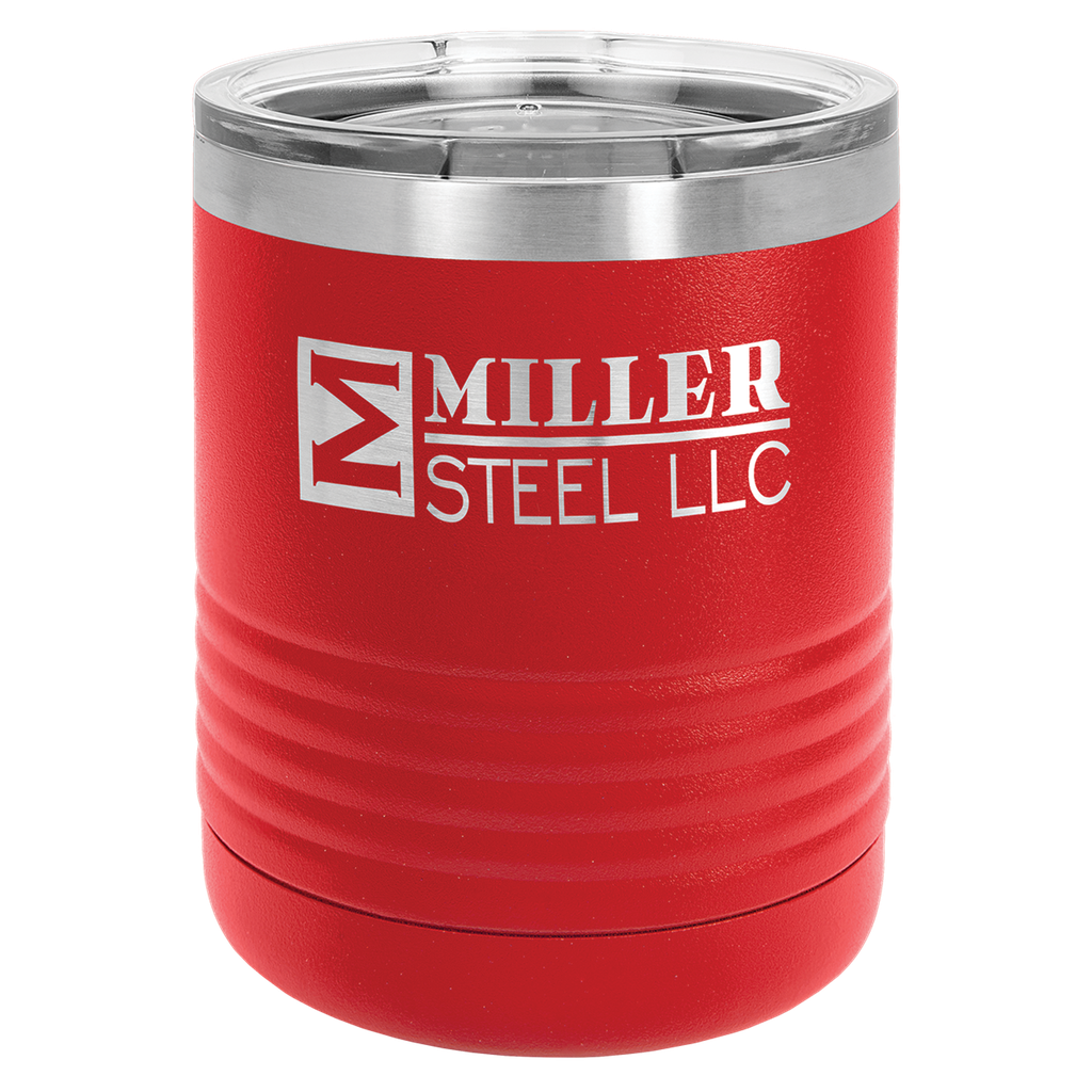 Polar Camel Ringneck 10 oz. Red Vacuum Insulated Tumbler with Clear Lid