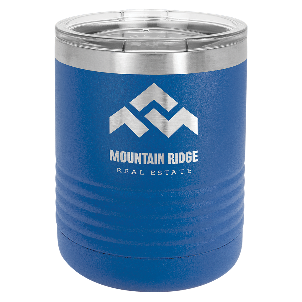 Polar Camel Ringneck 10 oz. Royal Blue Vacuum Insulated Tumbler with Clear Lid