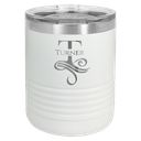 Polar Camel Ringneck 10 oz. White Vacuum Insulated Tumbler with Clear Lid