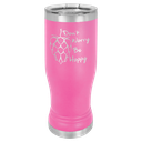 Pink 14 oz. Polar Camel Pilsner w/Clear Lid