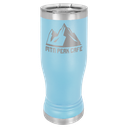 Light Blue 14oz. Polar Camel Pilsner w/Clear Lid