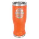 Orange 14 oz. Polar Camel Pilsner w/Clear Lid