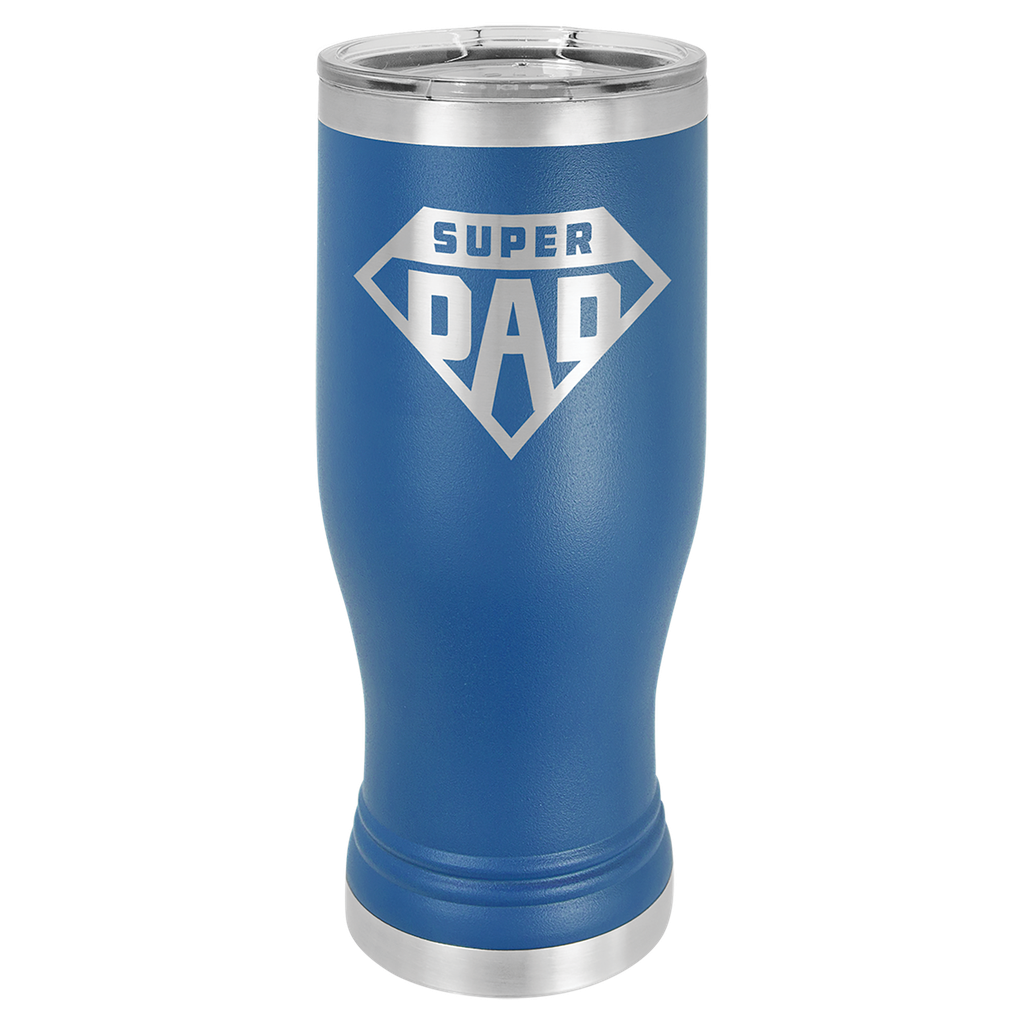 Royal Blue 20 oz. Polar Camel Pilsner w/Clear Lid