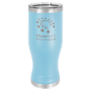 Light Blue 20 oz. Polar Camel Pilsner w/Clear Lid