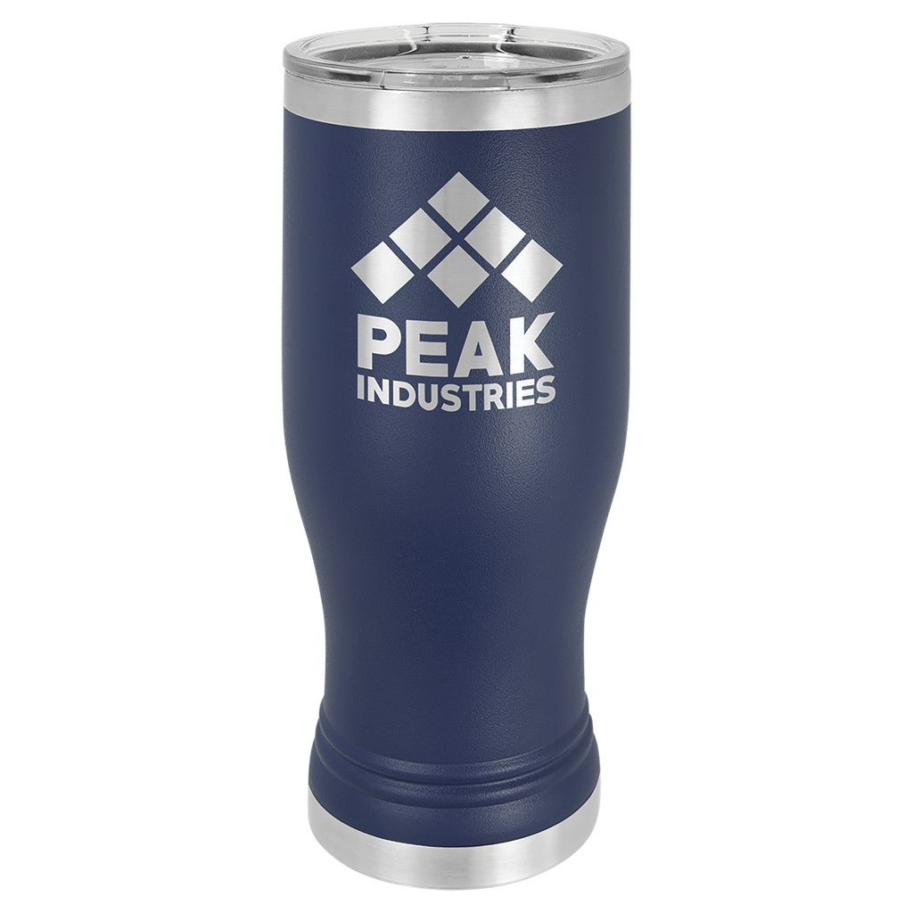 Navy Blue 20 oz. Polar Camel Pilsner w/Clear Lid