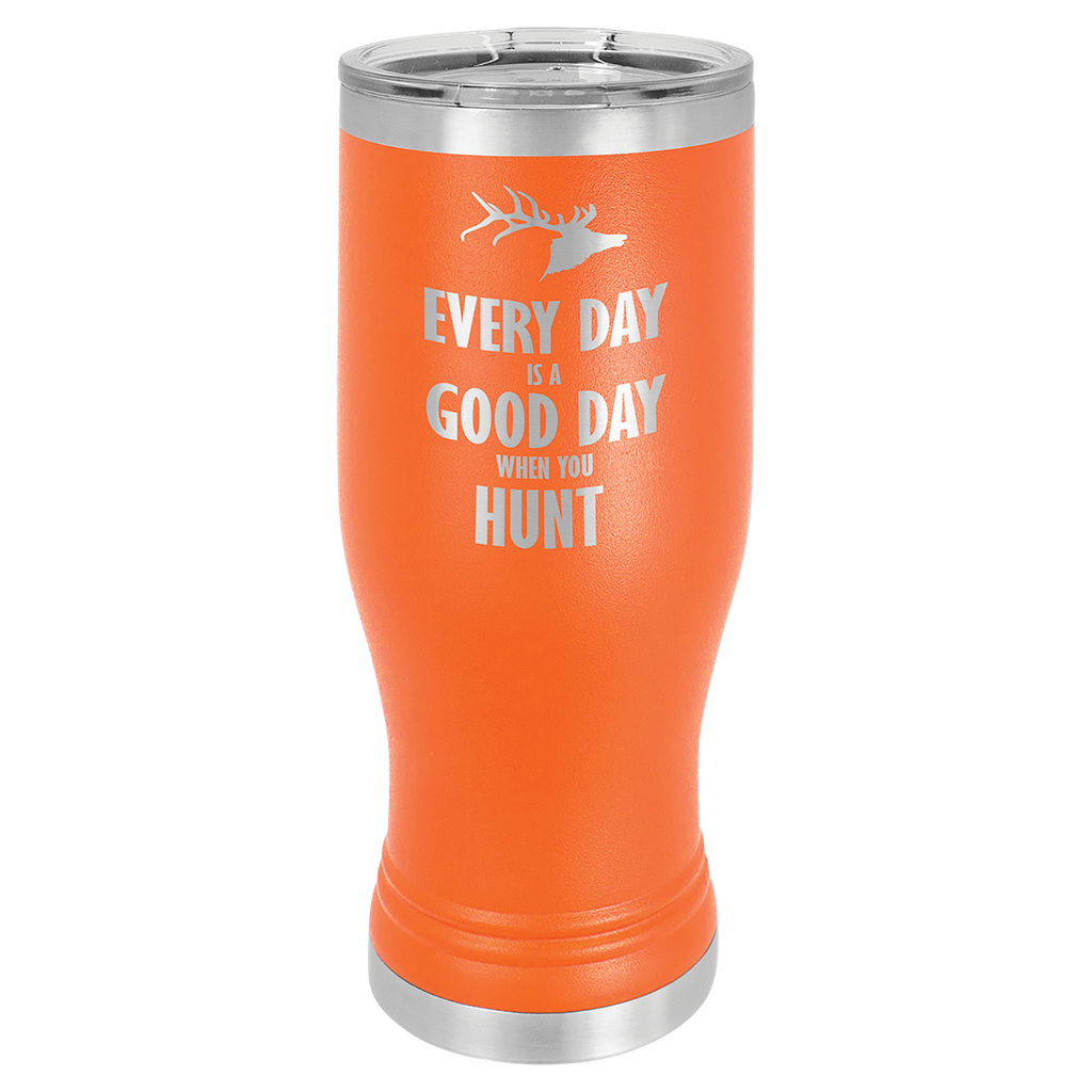 Orange 20 oz. Polar Camel Pilsner w/Clear Lid