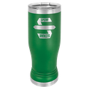 Green 14 oz. Polar Camel Pilsner w/Clear Lid