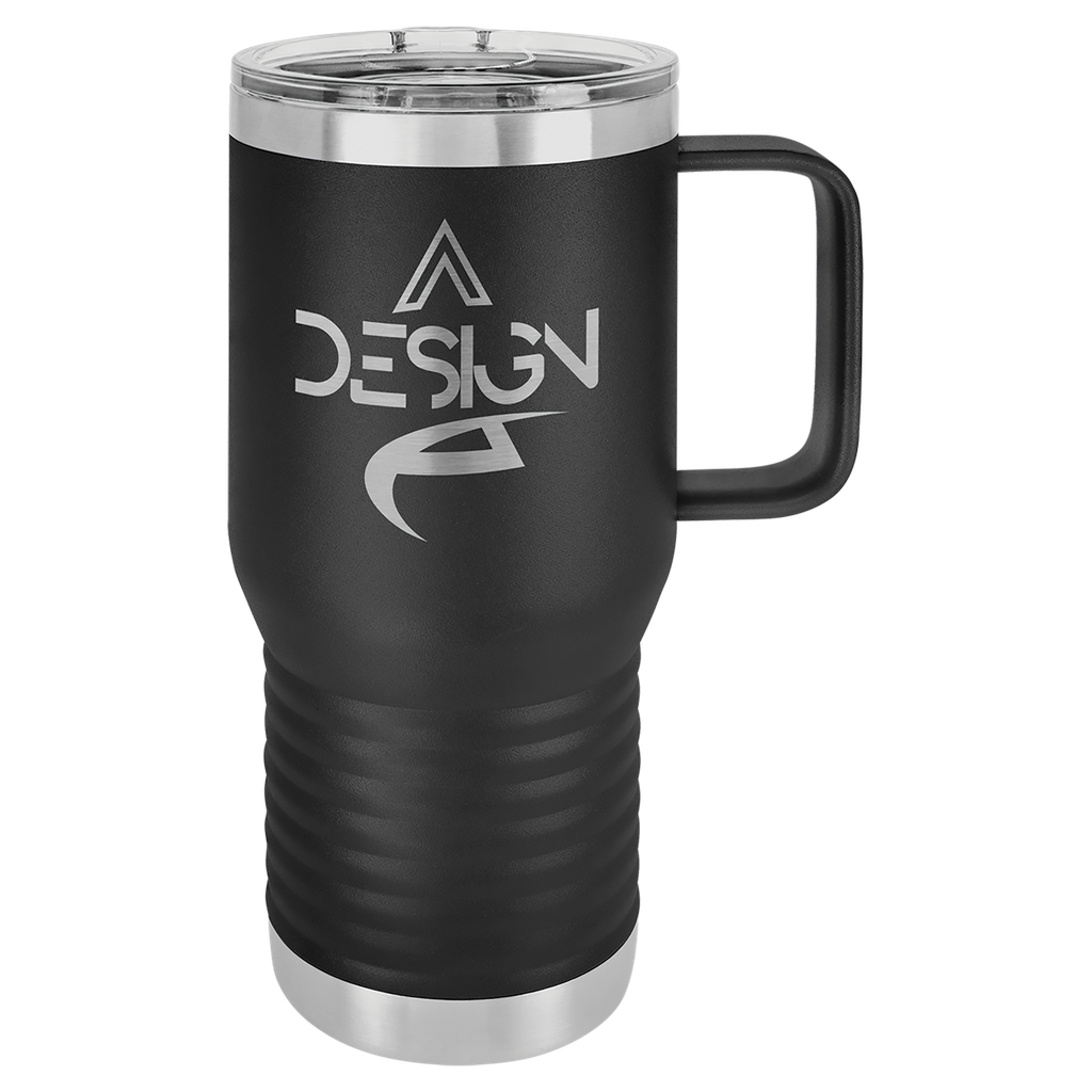 Polar Camel 20 oz. Black Vacuum Insulated Travel Mug with Slider Lid