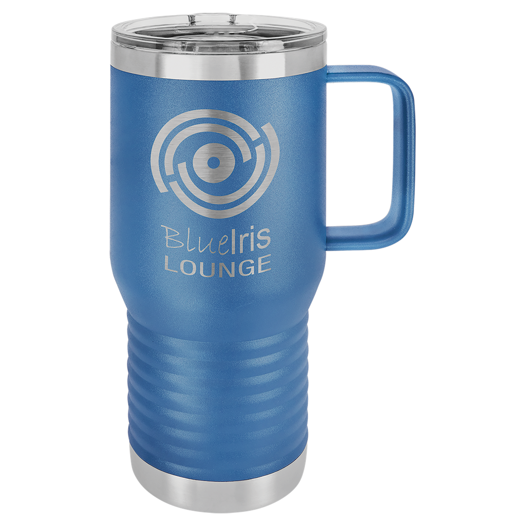 Polar Camel 20 oz. Royal Blue Vacuum Insulated Travel Mug with Slider Lid