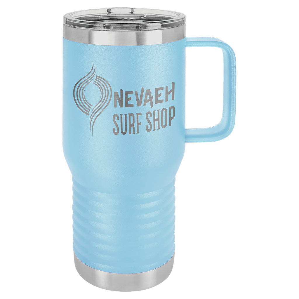 Polar Camel 20 oz. Light Blue Vacuum Insulated Travel Mug with Slider Lid