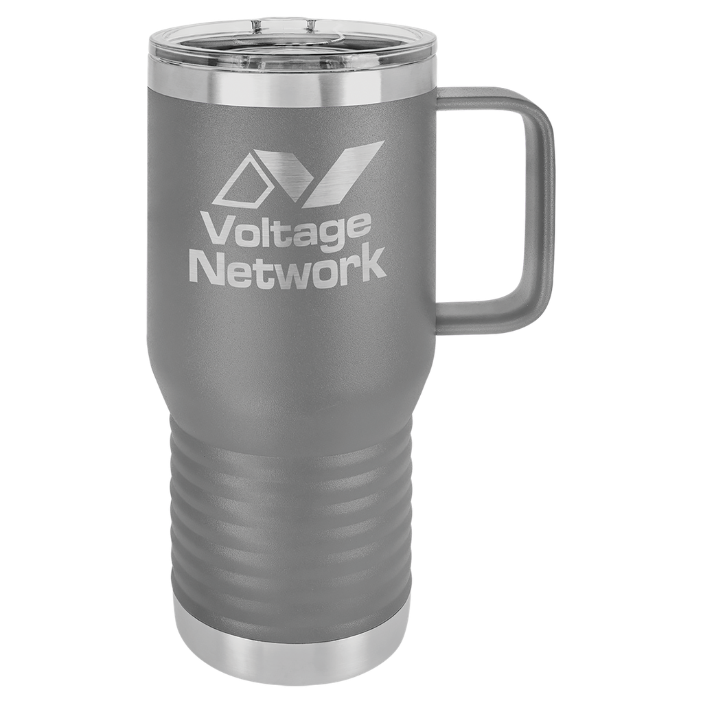 Polar Camel 20 oz. Dark Gray Vacuum Insulated Travel Mug with Slider Lid