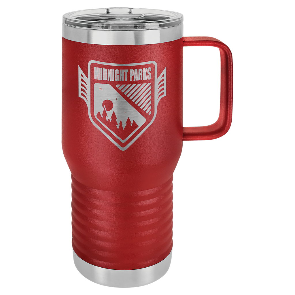 Polar Camel 20 oz. Maroon Vacuum Insulated Travel Mug with Slider Lid