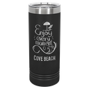 Polar Camel 22 oz. Black Skinny Tumbler with Slider Lid