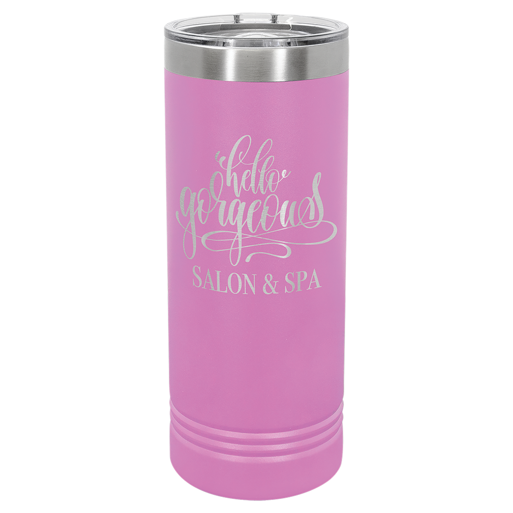 Polar Camel 22 oz. Light Purple Skinny Tumbler with Slider Lid