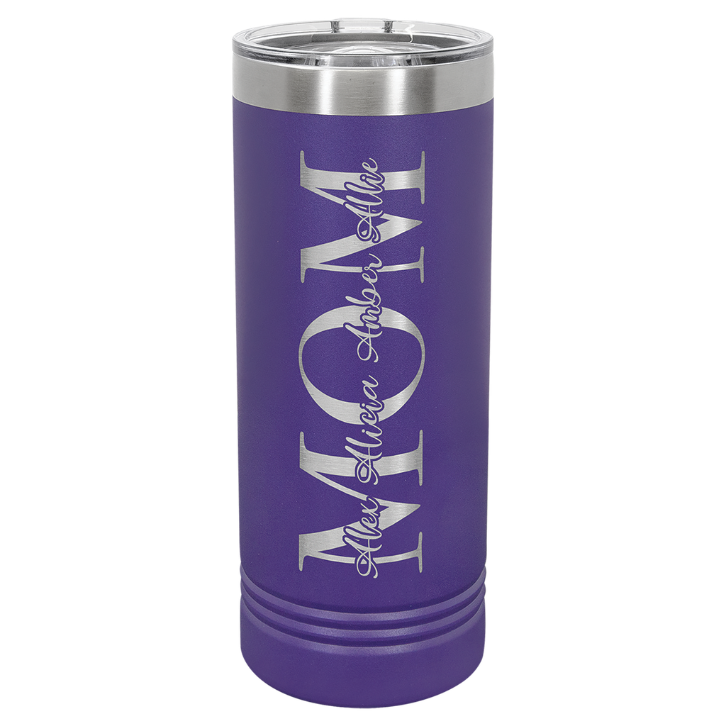 Polar Camel 22 oz. Purple Skinny Tumbler with Slider Lid