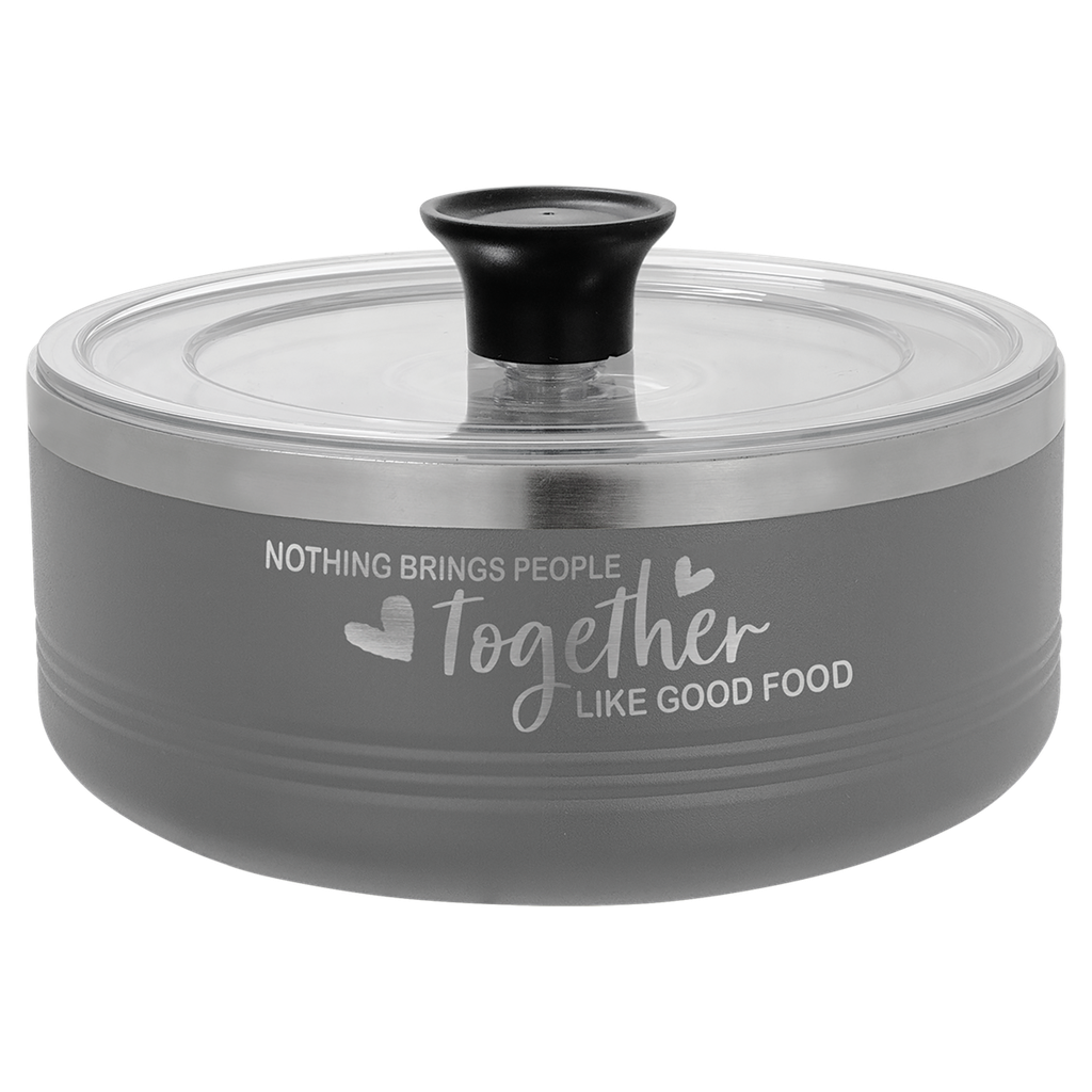 Polar Camel Gray 1 1/4 Quart Serving Bowl with Lid