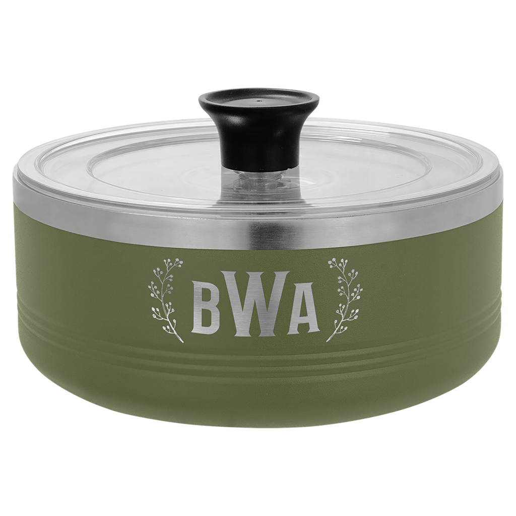 Polar Camel Olive Green 1 1/4 Quart Serving Bowl with Lid