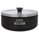 Polar Camel Black 3 Quart Serving Bowl with Lid and Dynasub Insert