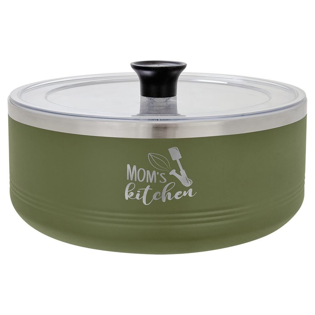 Polar Camel Olive Green 3 Quart Serving Bowl with Lid