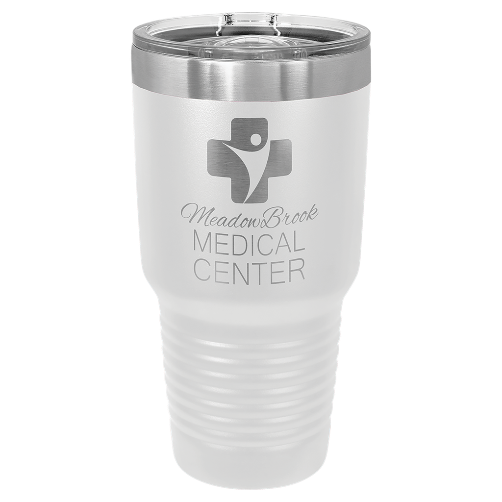 Polar Camel 30 oz. White Ringneck Insulated Tumbler w/Slider Lid