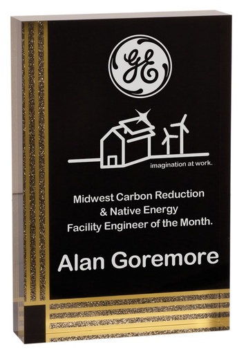 [BDA32] 4" x 6" Black Diamond Rectangle Acrylic