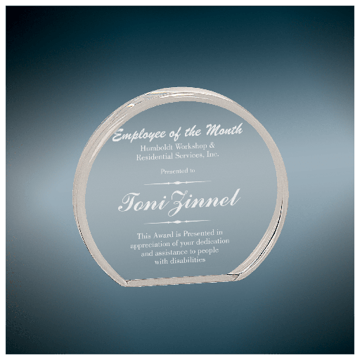 [BAC012] 5" x 4 1/2" Clear Round Acrylic