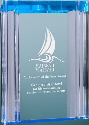 [CHL22BU] 4 3/4" x 6 1/8" Blue Channel Acrylic