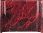 [ACC710RM] 10" x 7" Red Marbleized Acrylic Crescent