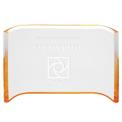 [ACC46G] 6" x 4" Gold Acrylic Crescent
