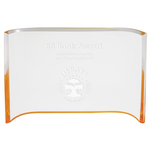 [ACC57G] 5" x 7" Gold Acrylic Crescent