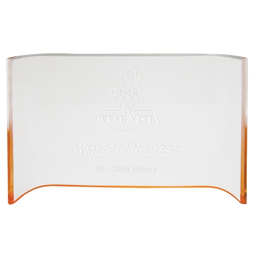 [ACC710G] 7" x 10" Gold Acrylic Crescent