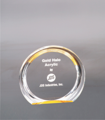 [HAL401G] 5 3/8" Gold Round Halo Acrylic