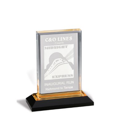 [IMP201G] 5" x 6" Gold Beveled Impress Acrylic
