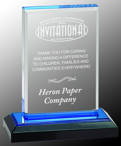 [IMP201BU] 5" x 6" Blue Beveled Impress Acrylic